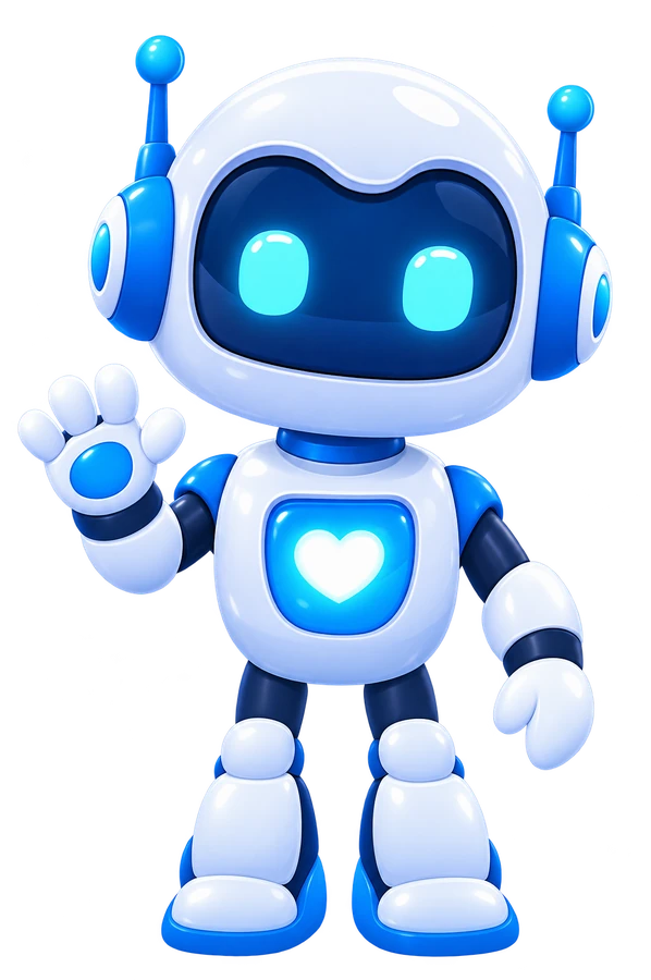 TriviAI robot waving hello